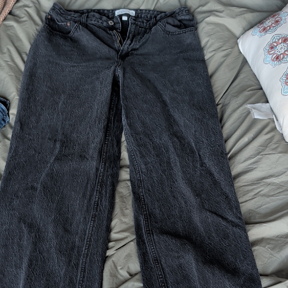 Abercrombie & Fitch Black High-Rise Loose Jeans